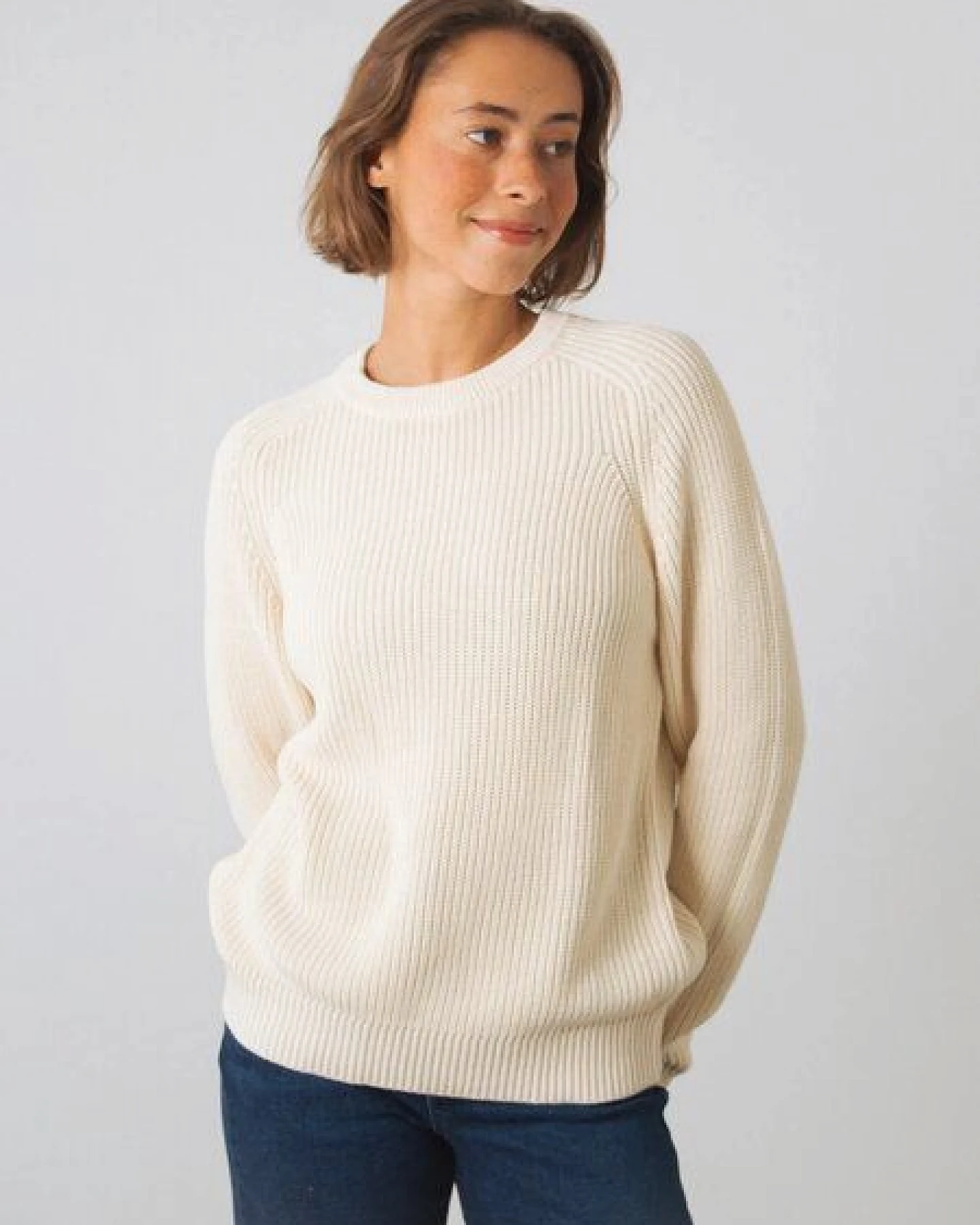 Honest Basics Damen Strickpullover aus 100% Bio-Baumwolle – Ansicht 3