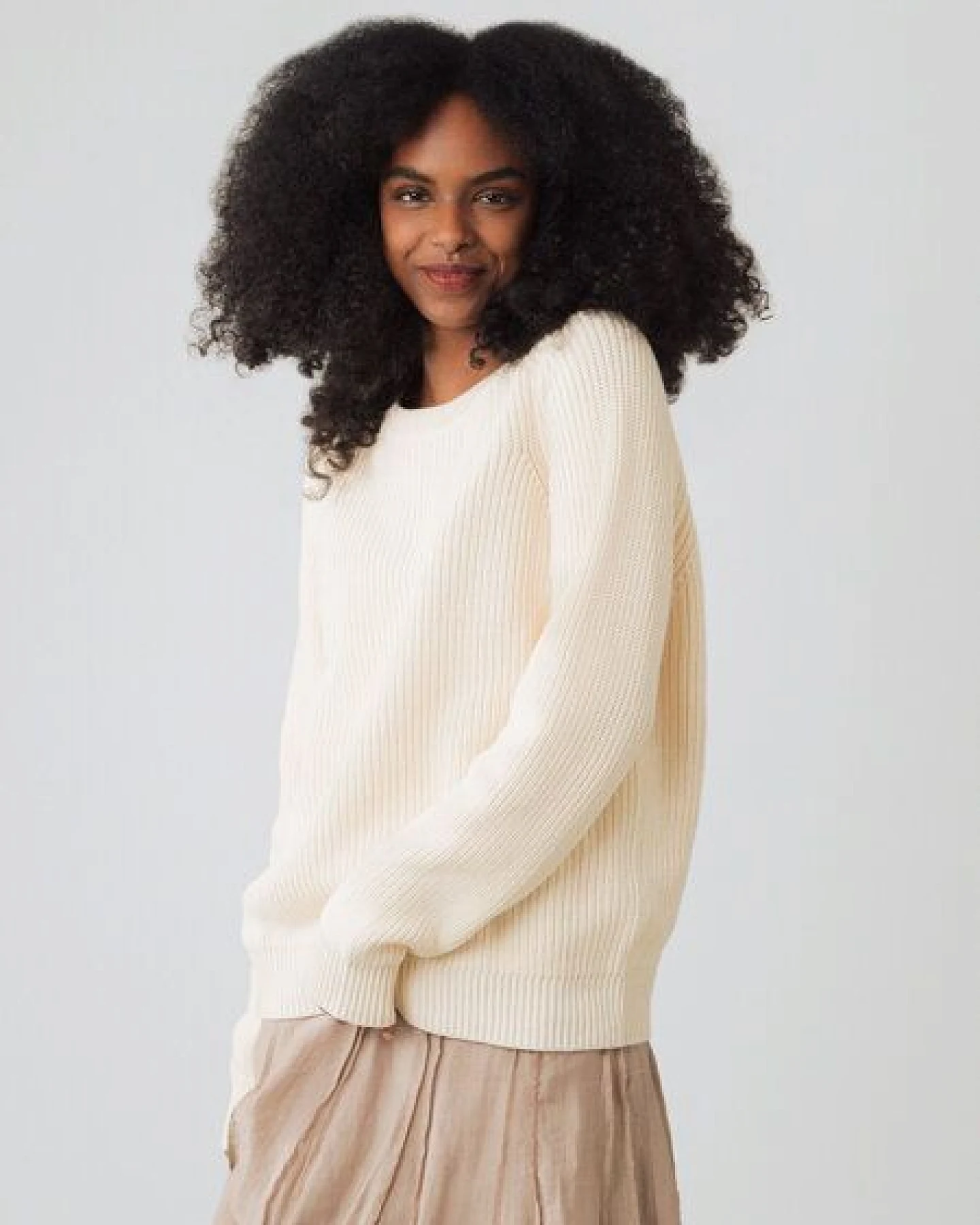 Honest Basics Damen Strickpullover aus 100% Bio-Baumwolle – Ansicht 3