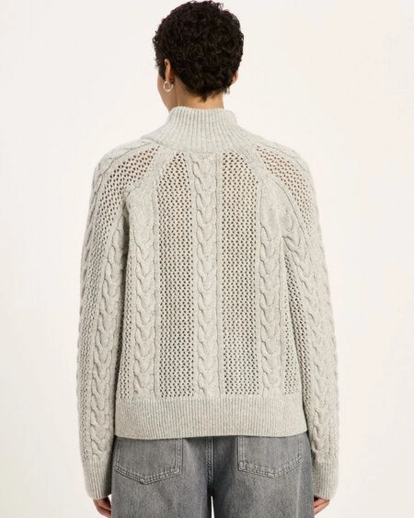 LANIUS Zopf-Pullover aus Bio-Schurwolle und Bio-Baumwolle (GOTS) – Ansicht 3