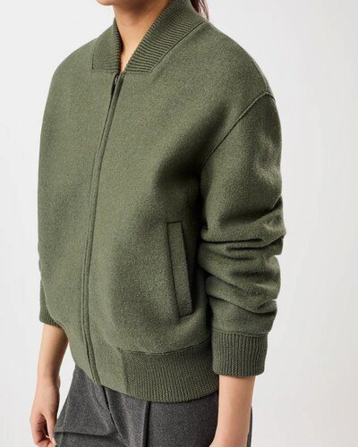 LangerChen 90er Bomber Style mit Rippe – Ansicht 2
