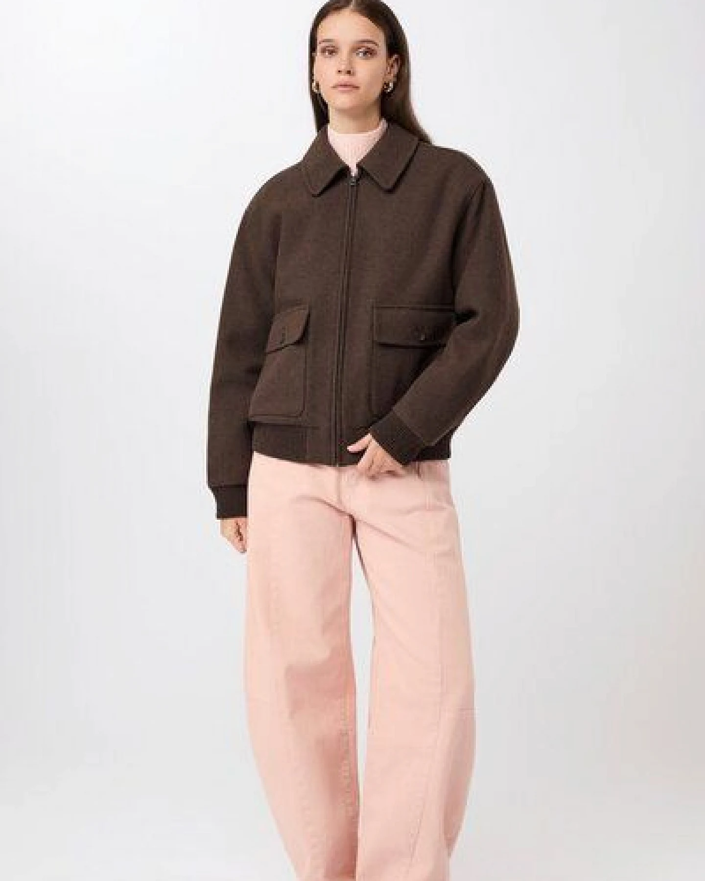 LangerChen Blouson Style aus recycelter Wolle – Ansicht 4