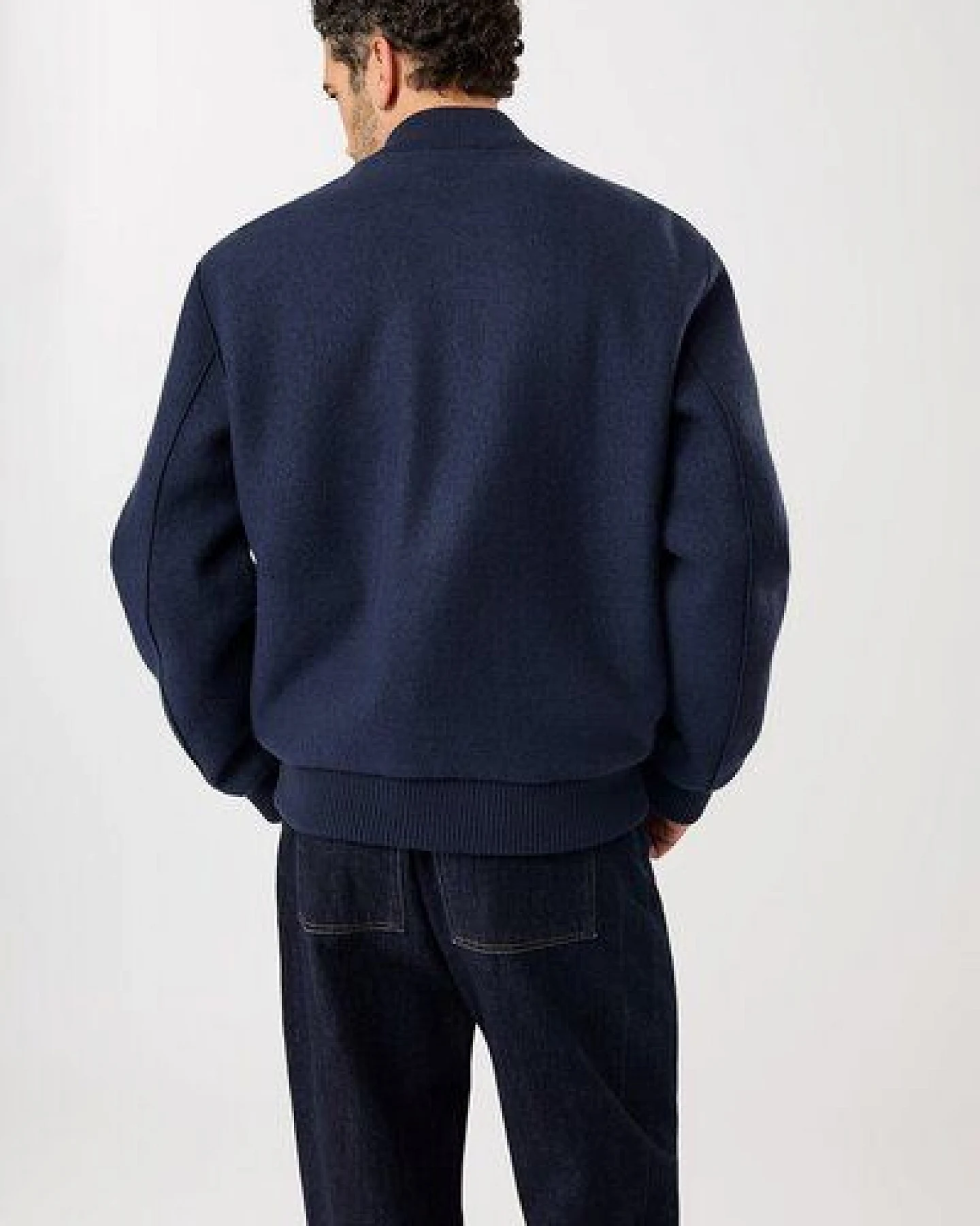 LangerChen Bomber Jacke aus Bio Wolle – Ansicht 3
