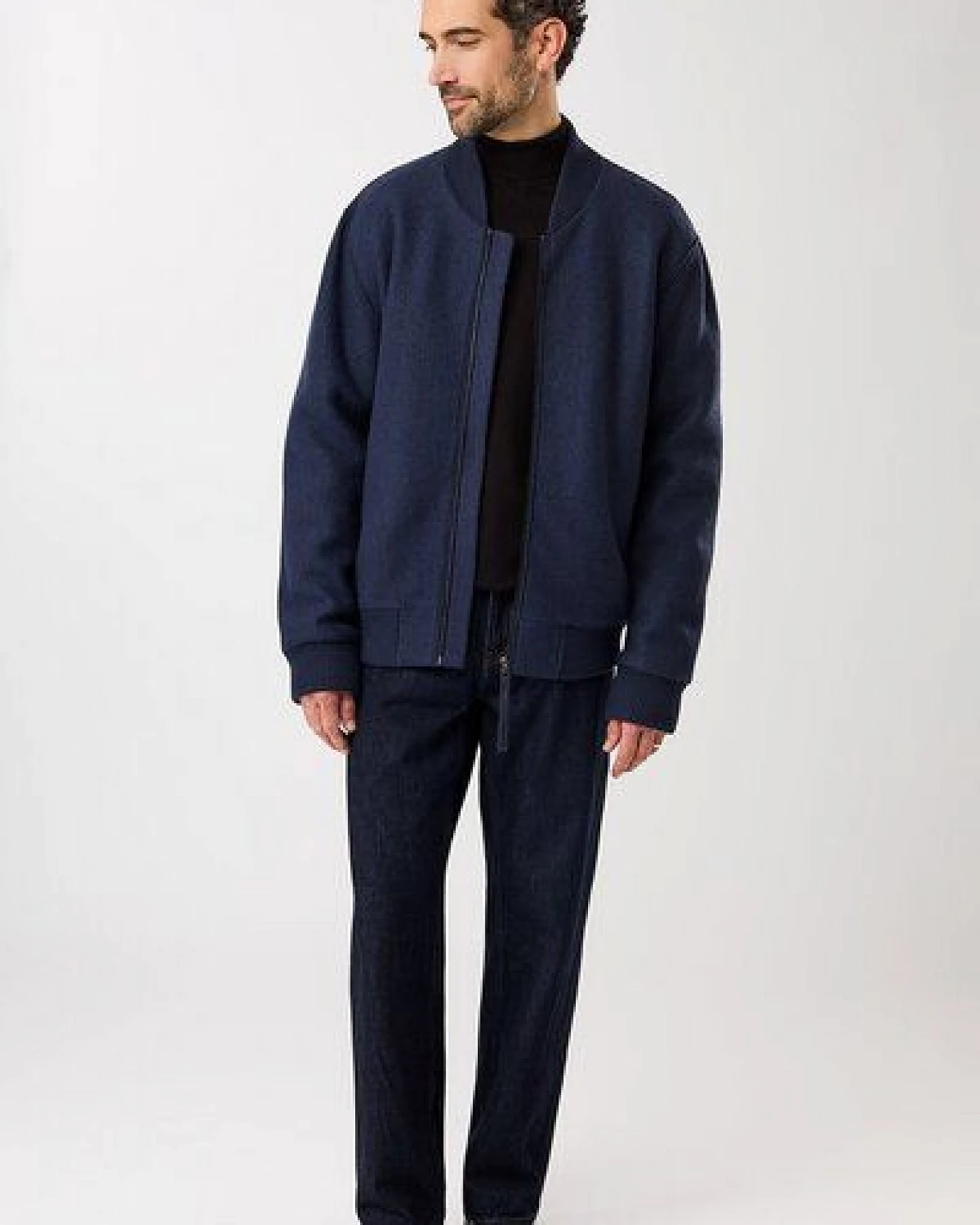 LangerChen Bomber Jacke aus Bio Wolle – Ansicht 4