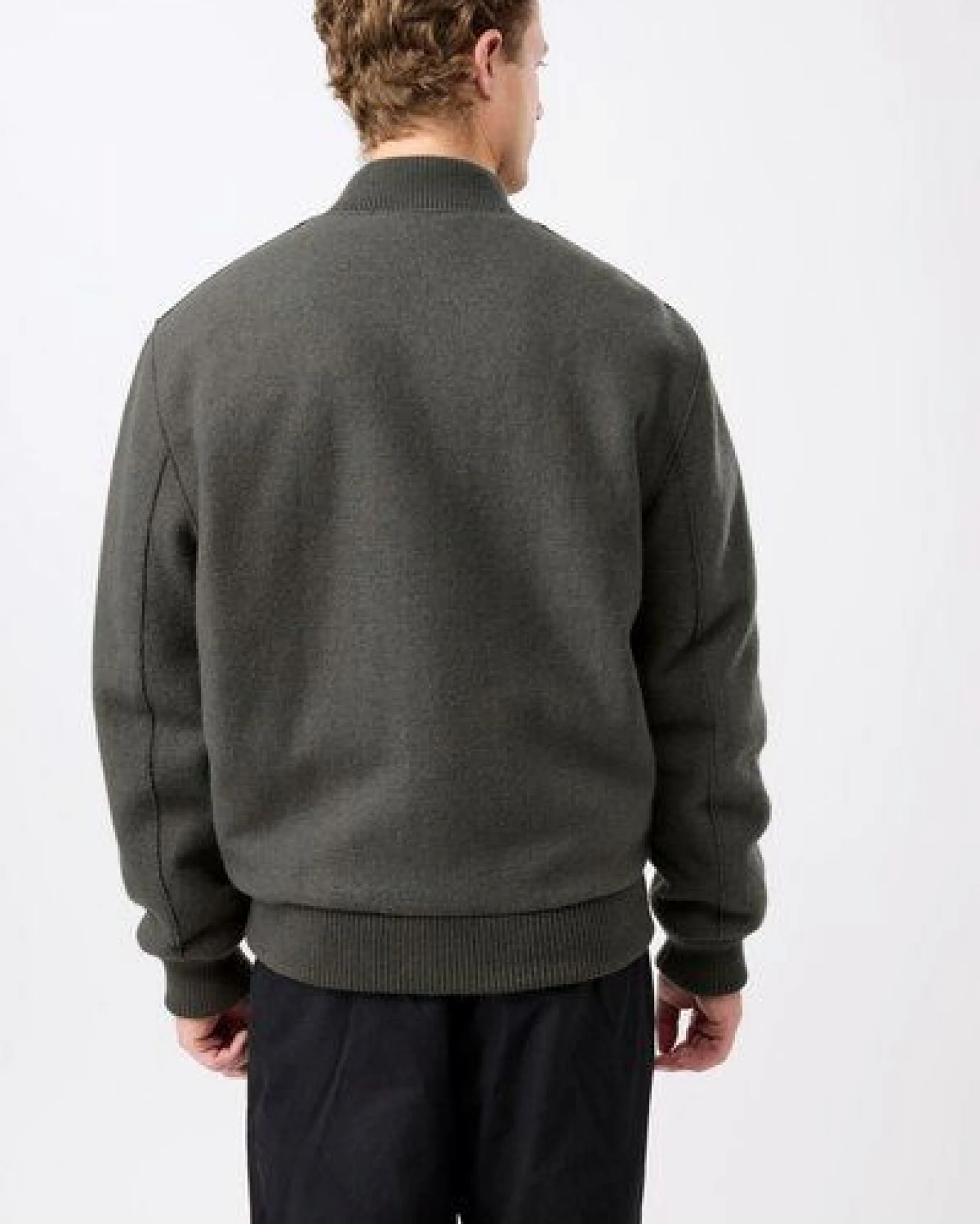 LangerChen Bomber Jacke aus Bio Wolle – Ansicht 2