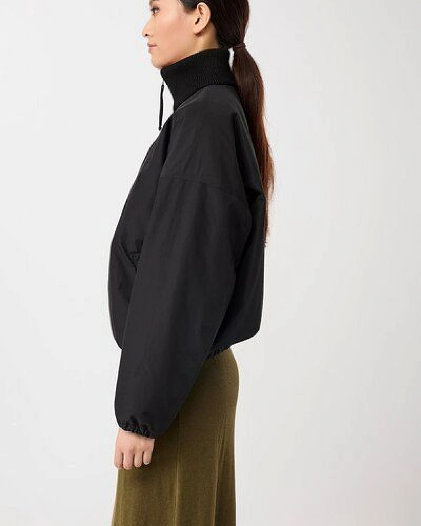 LangerChen Wattierter Blouson mit Rippenkragen – Ansicht 3