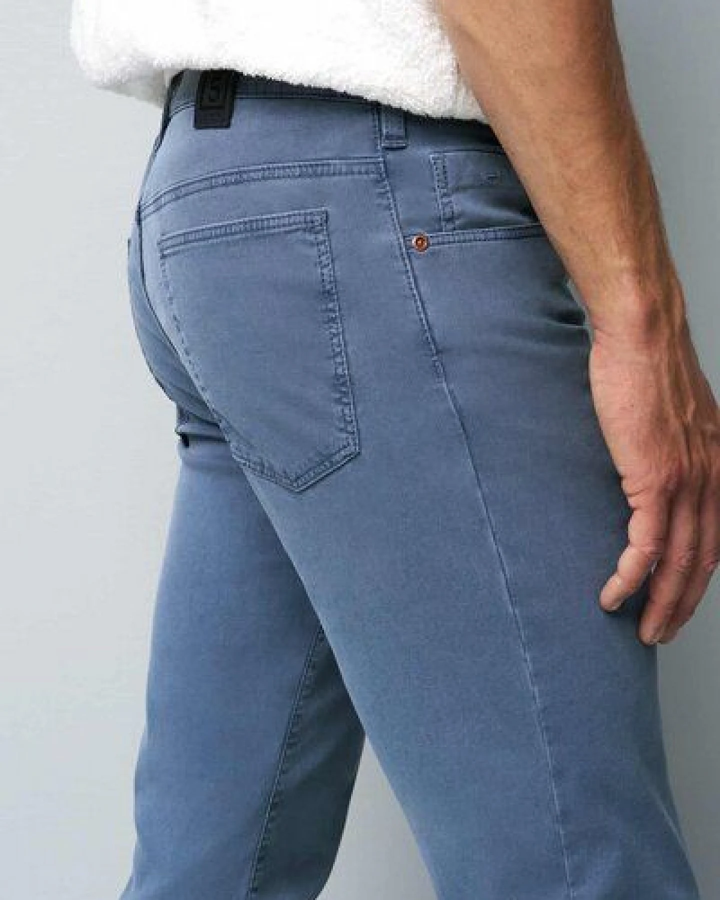 M 5 BY MEYER Baumwolle-Tencel Microstruktur Five Pocket – Ansicht 4