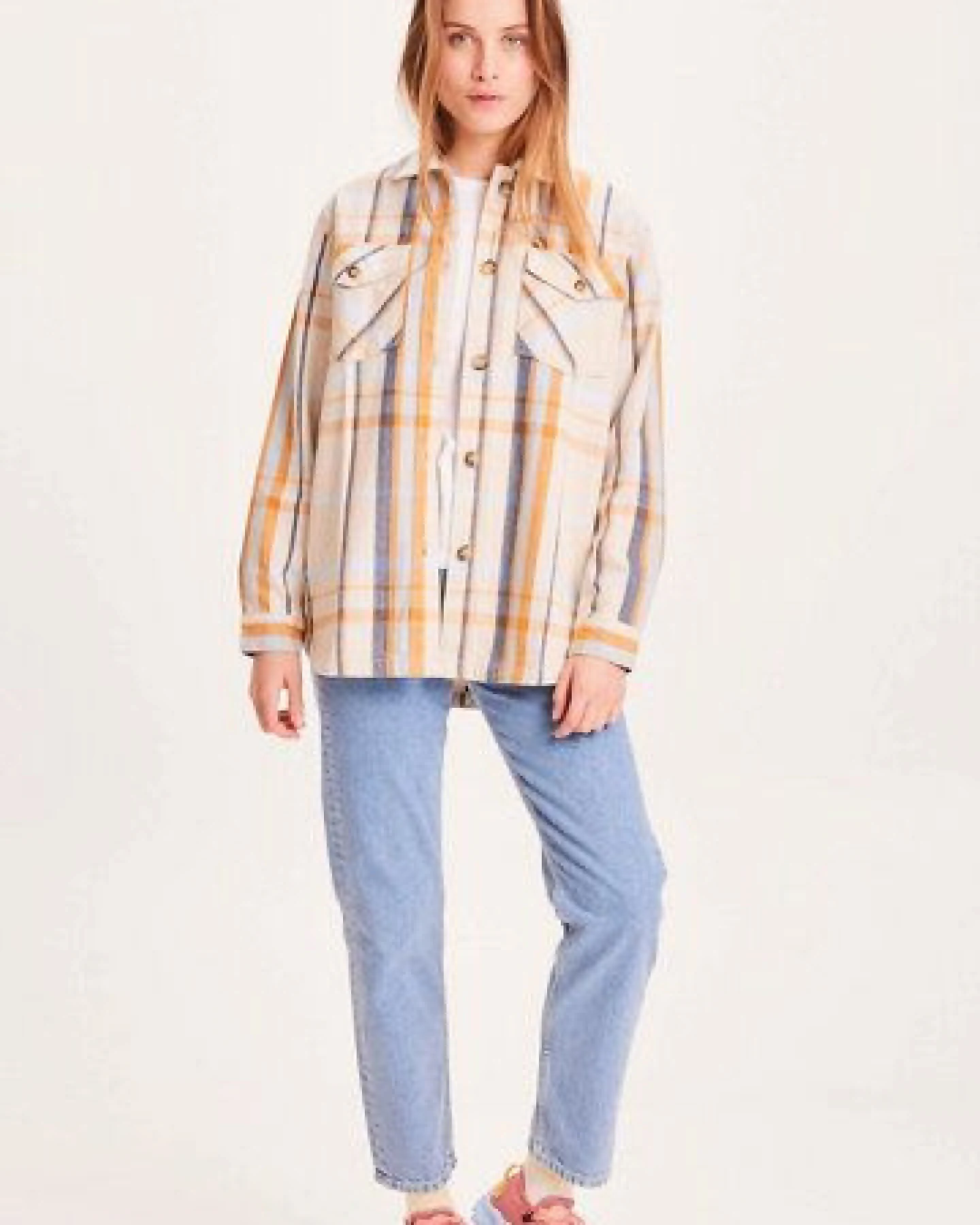 KnowledgeCotton Apparel Overshirt - Lillian - aus Bio-Baumwolle – Ansicht 2