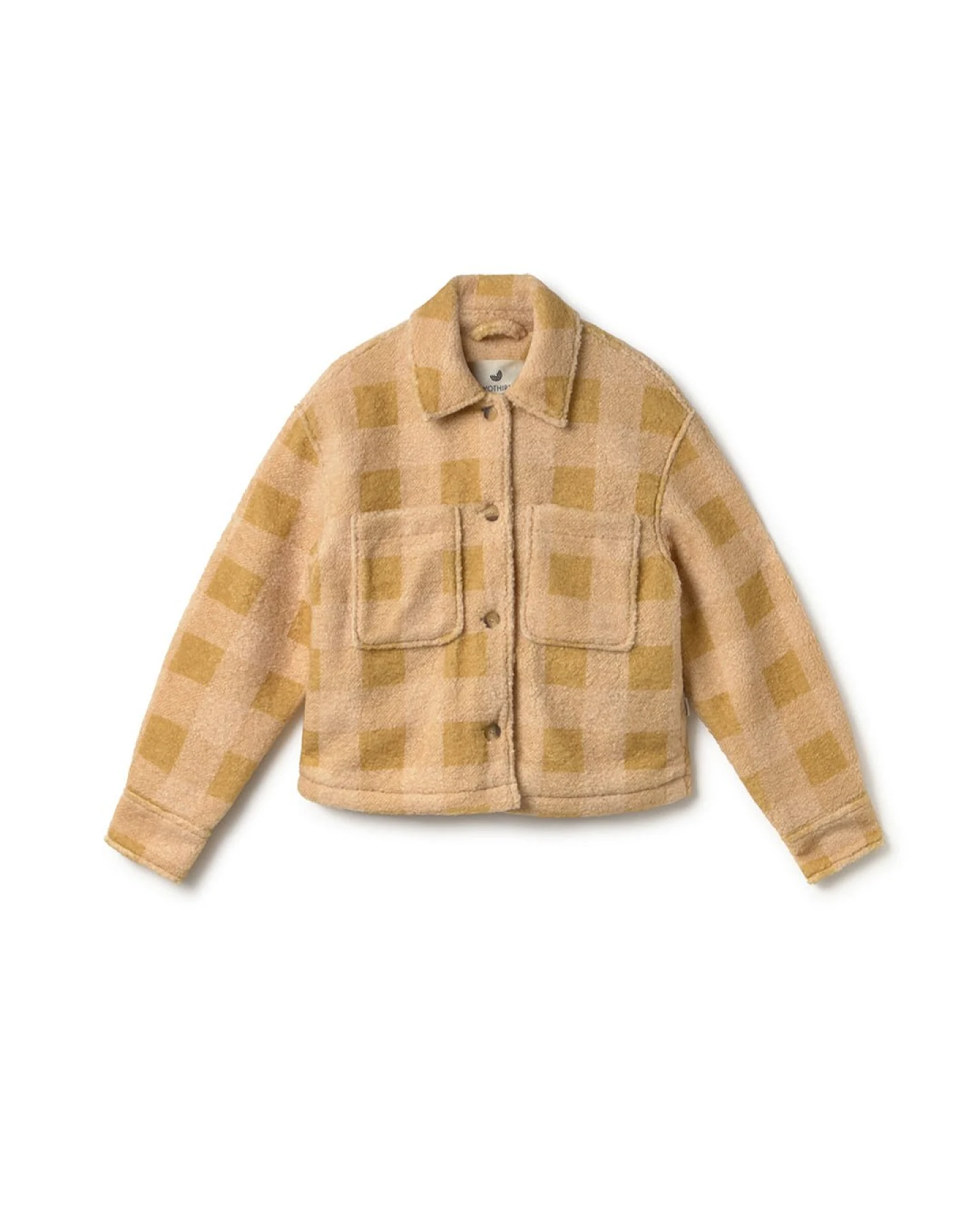 TWOTHIRDS Damen vegan Jacke Hoben Mustard Check – Ansicht 2