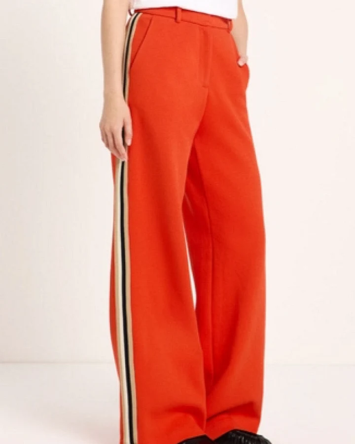 Lanius Damen vegan Hose Fire In Kontrastrot