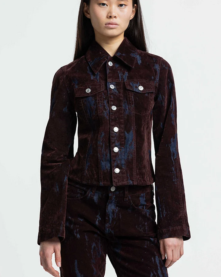 Kings of Indigo Damen vegan Jacke Iwashiro Fudge Flock