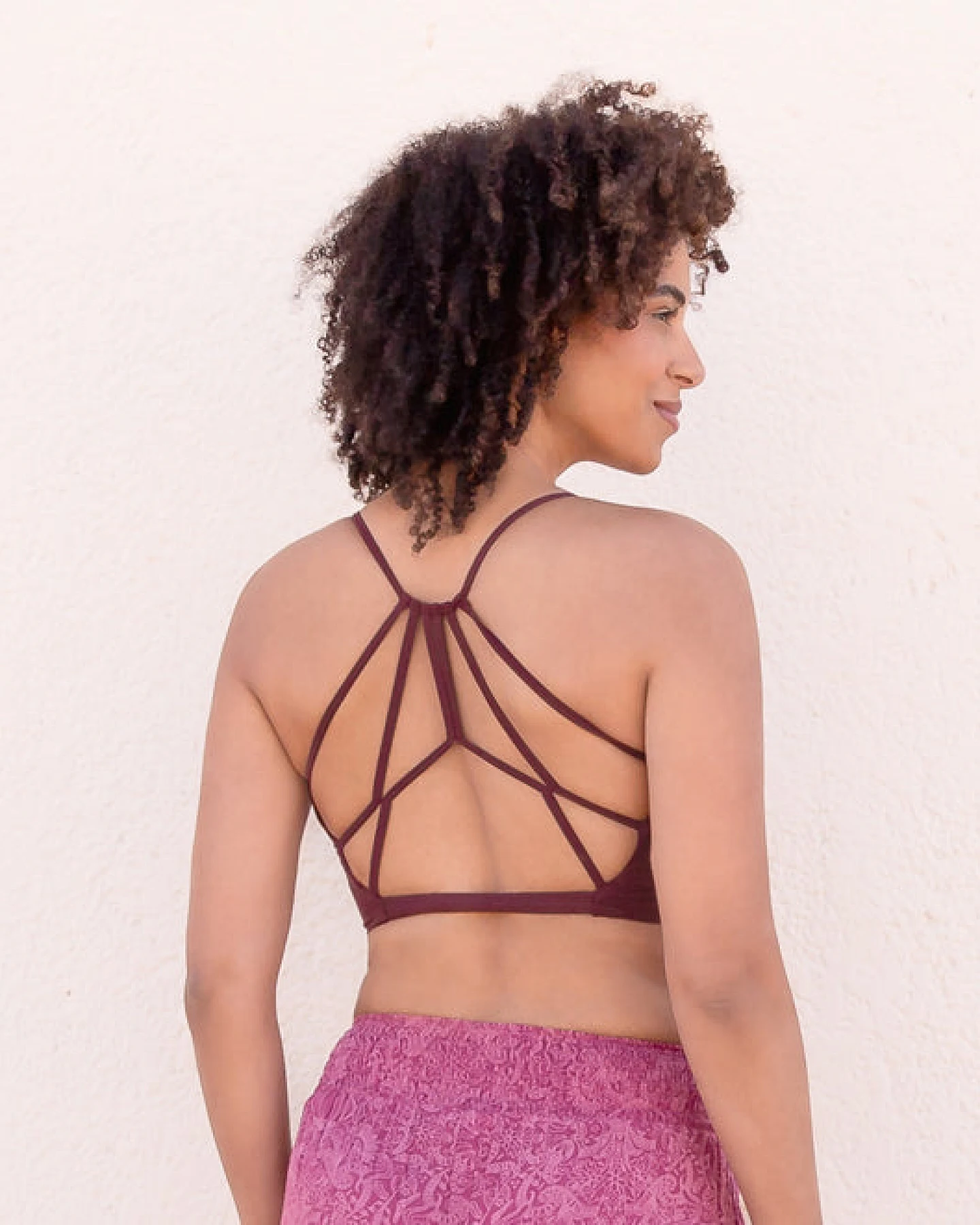 Jaya Organics Bra Carolina - Burgundy S – Ansicht 2