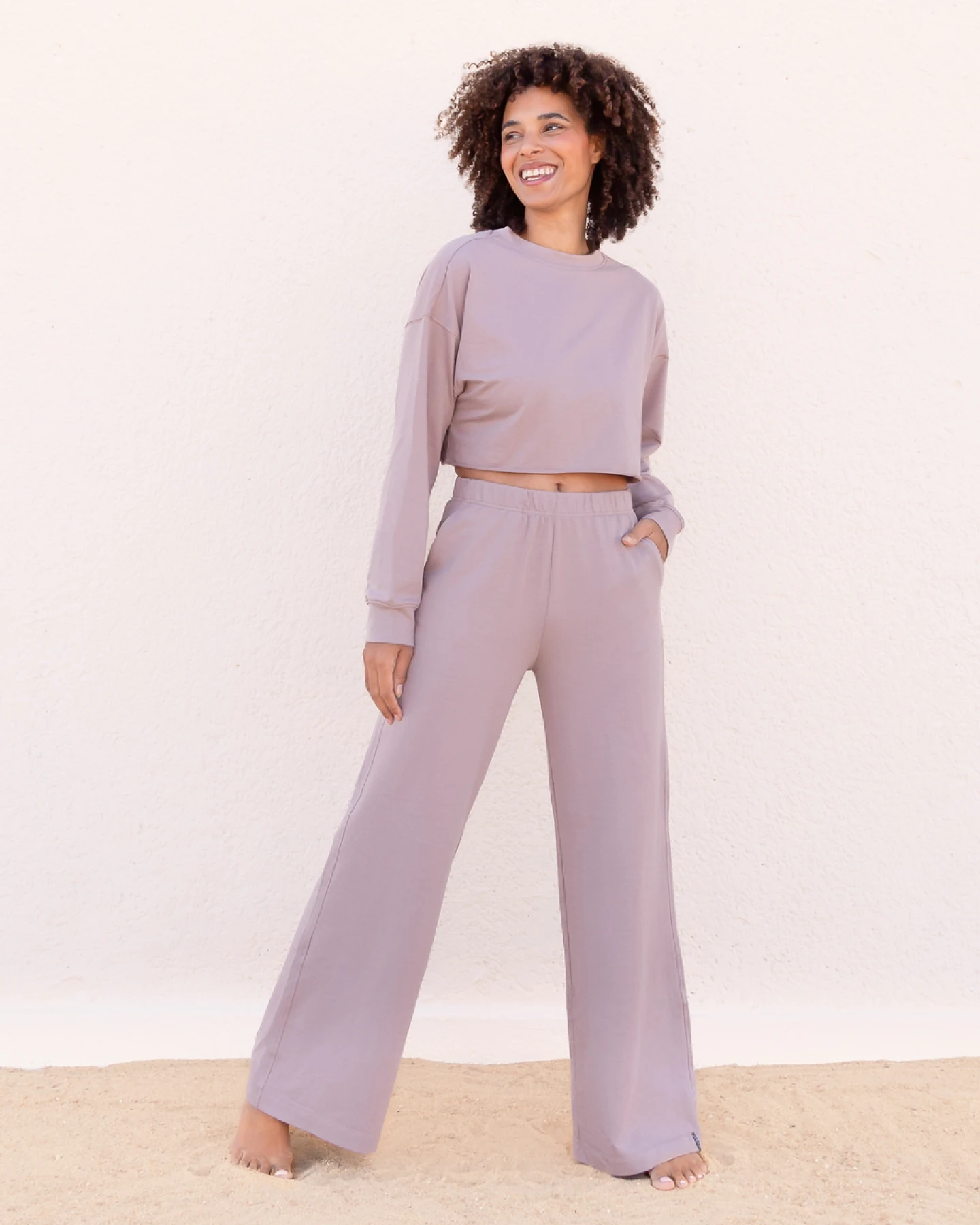 Jaya Organics Yogahose Kitty - Taupe S – Ansicht 2