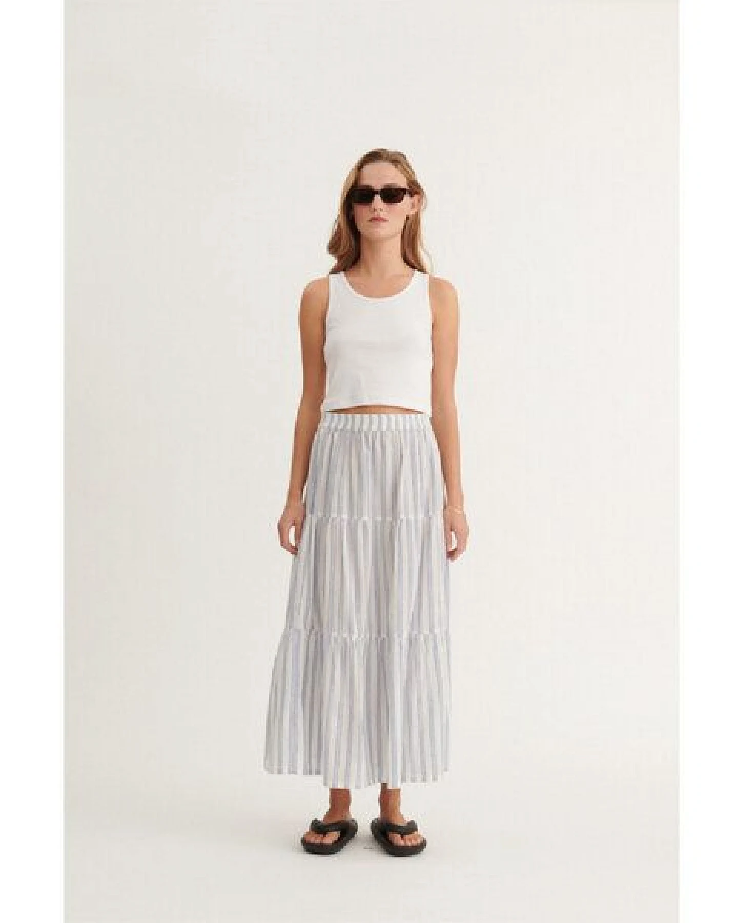 Basic Apparel Langer Rock ADA aus Bio-Baumwolle – Ansicht 2