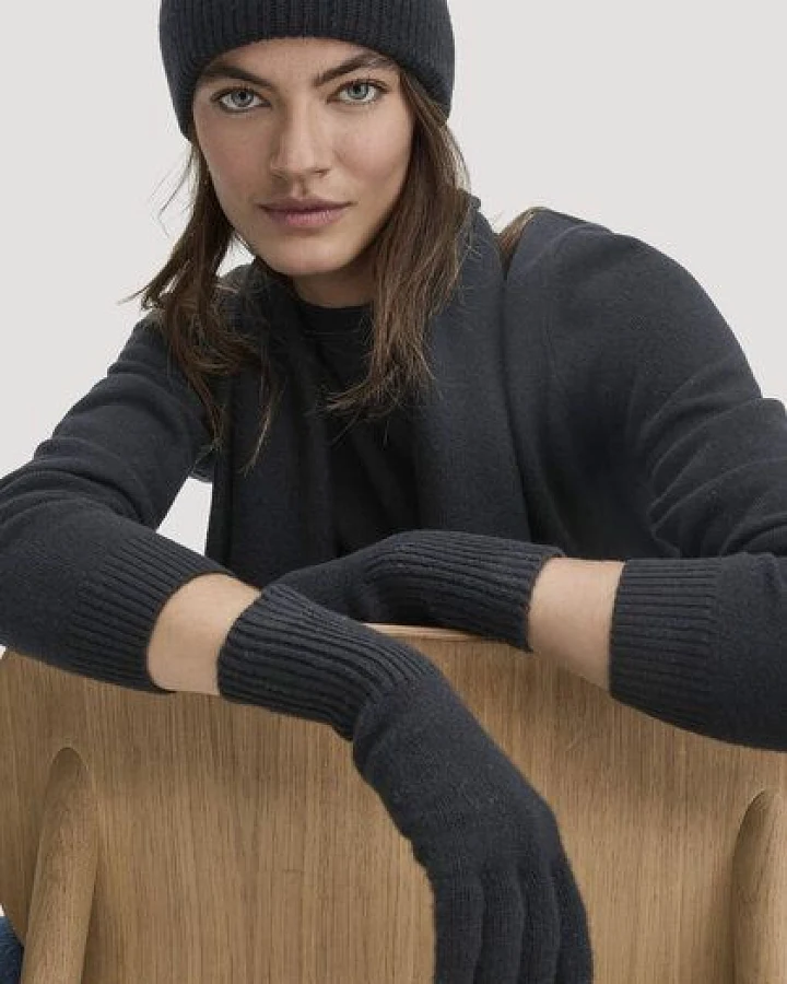 hessnatur Strick Handschuhe aus Bio-Schurwolle mit Kaschmir