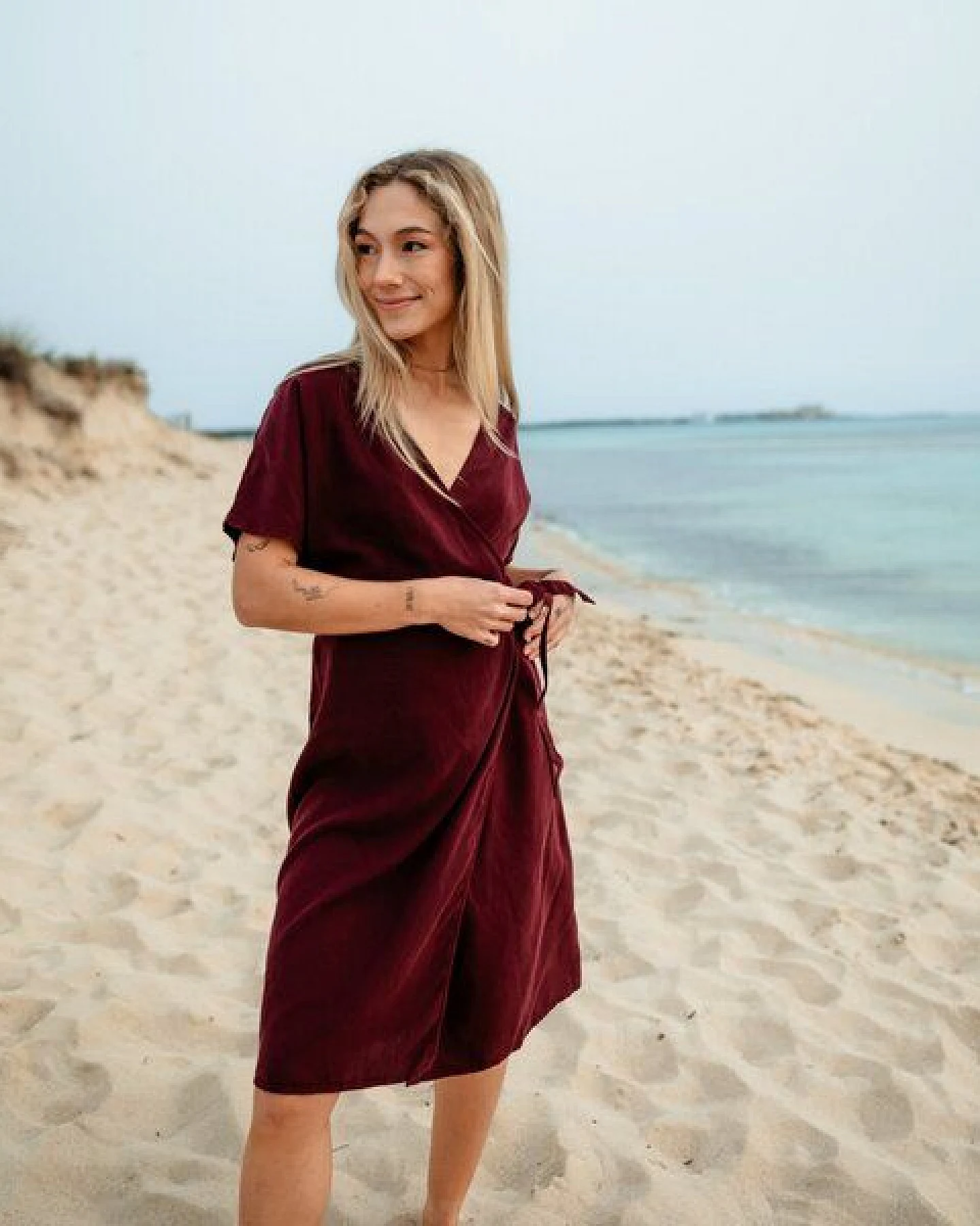 NORDLICHT Damen Wickelkleid Tilda aus 100% Tencel – Ansicht 3