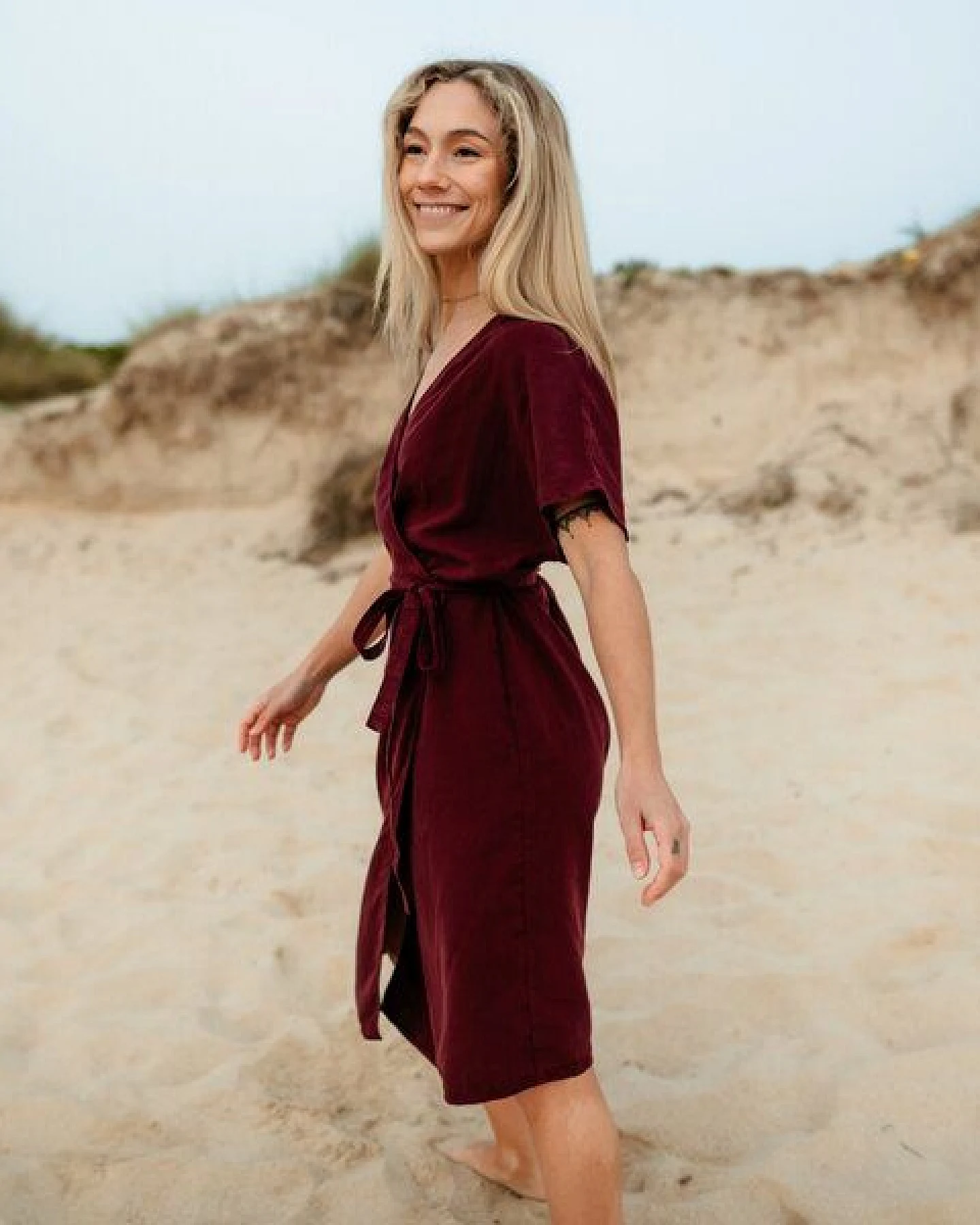 NORDLICHT Damen Wickelkleid Tilda aus 100% Tencel – Ansicht 4