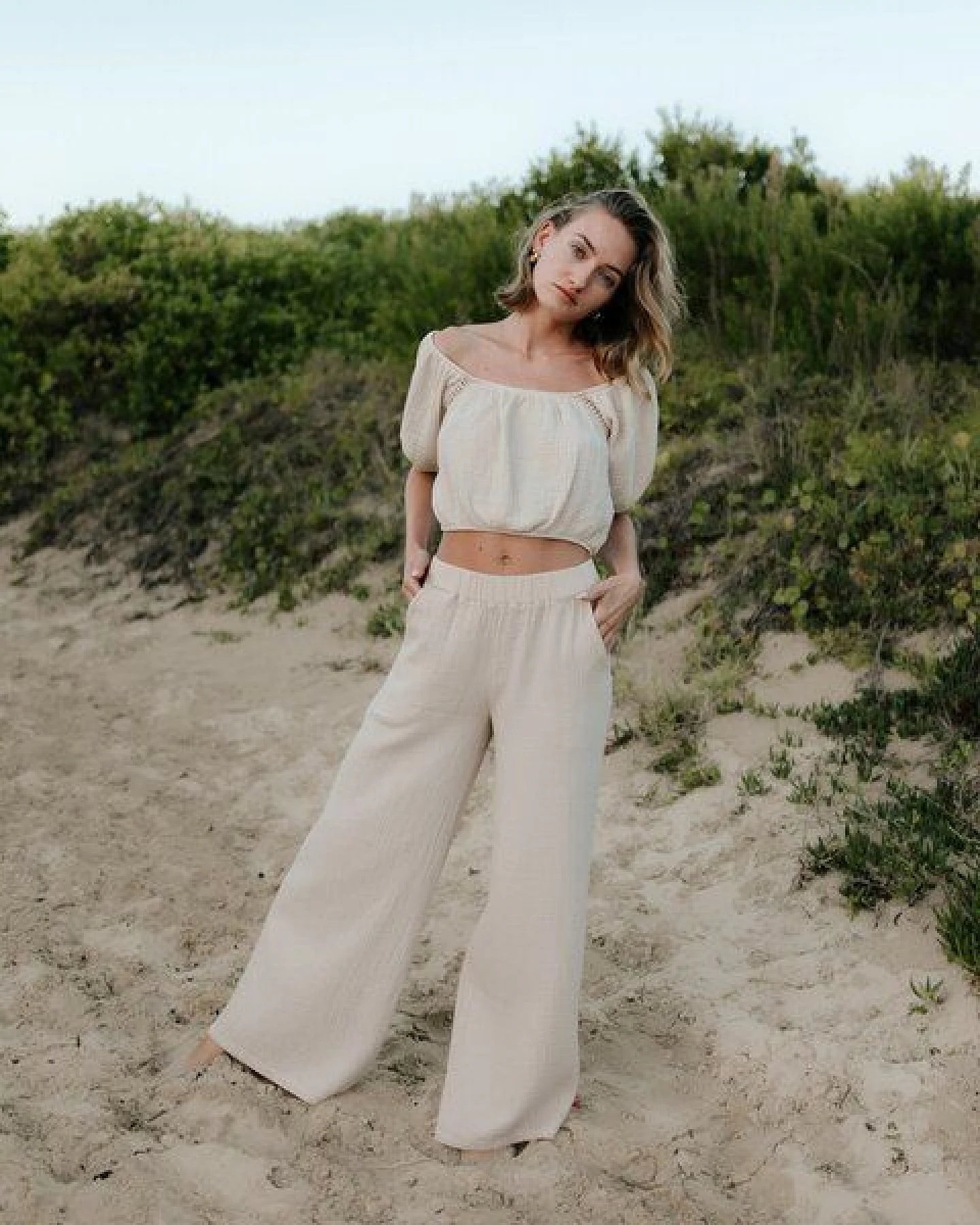 NORDLICHT Damen Musselin Crop Top aus Bio-Baumwolle MAILIN – Ansicht 3