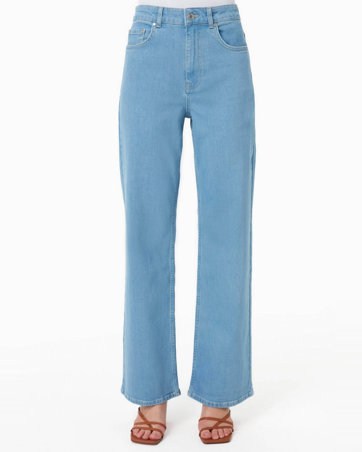 ORGANICATION Damen vegan Jeans Hellblau – Ansicht 2