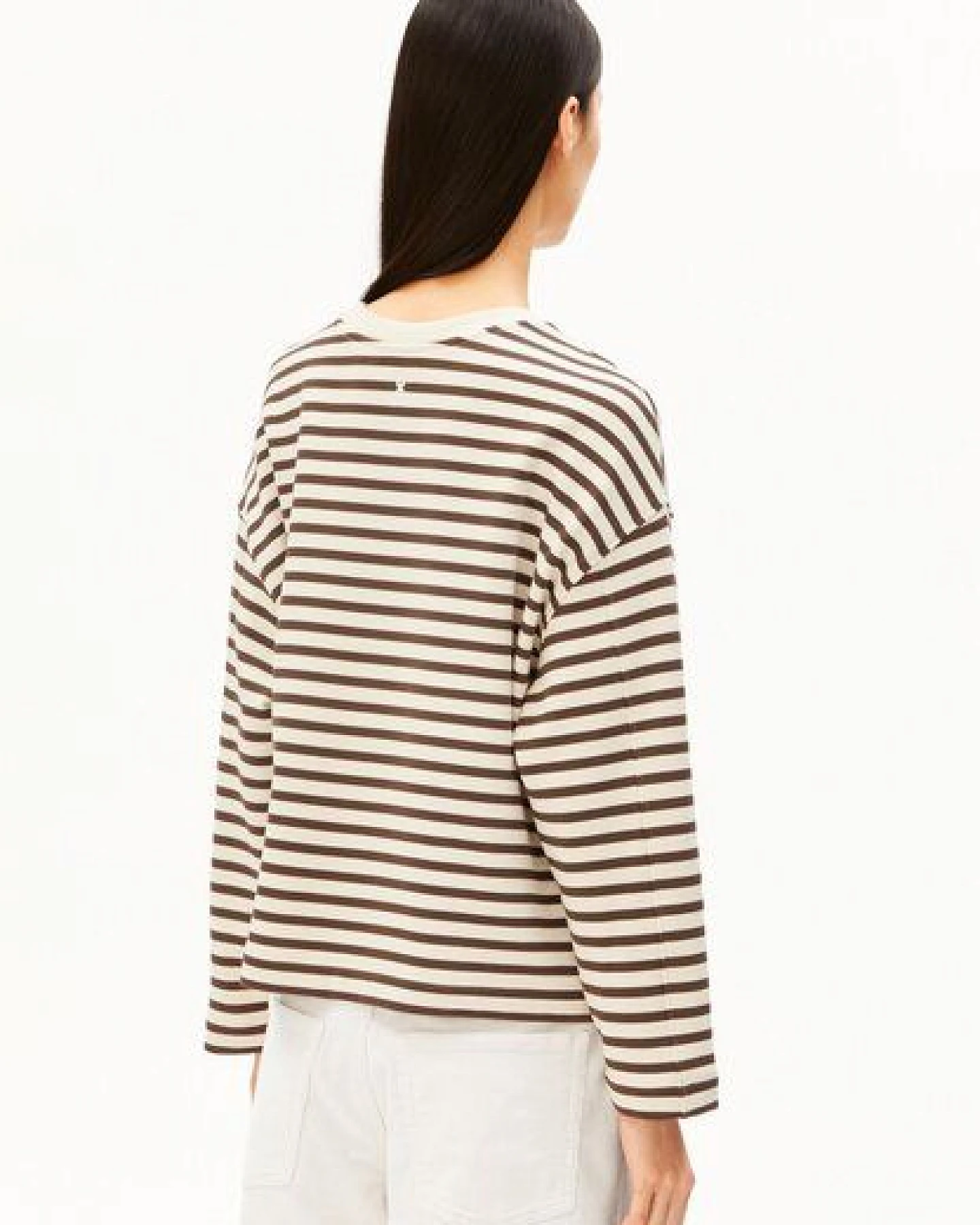 ARMEDANGELS FRANKAA MAARLEN STRIPE Damen Sweatshirt aus Bio-Baumwolle – Ansicht 2