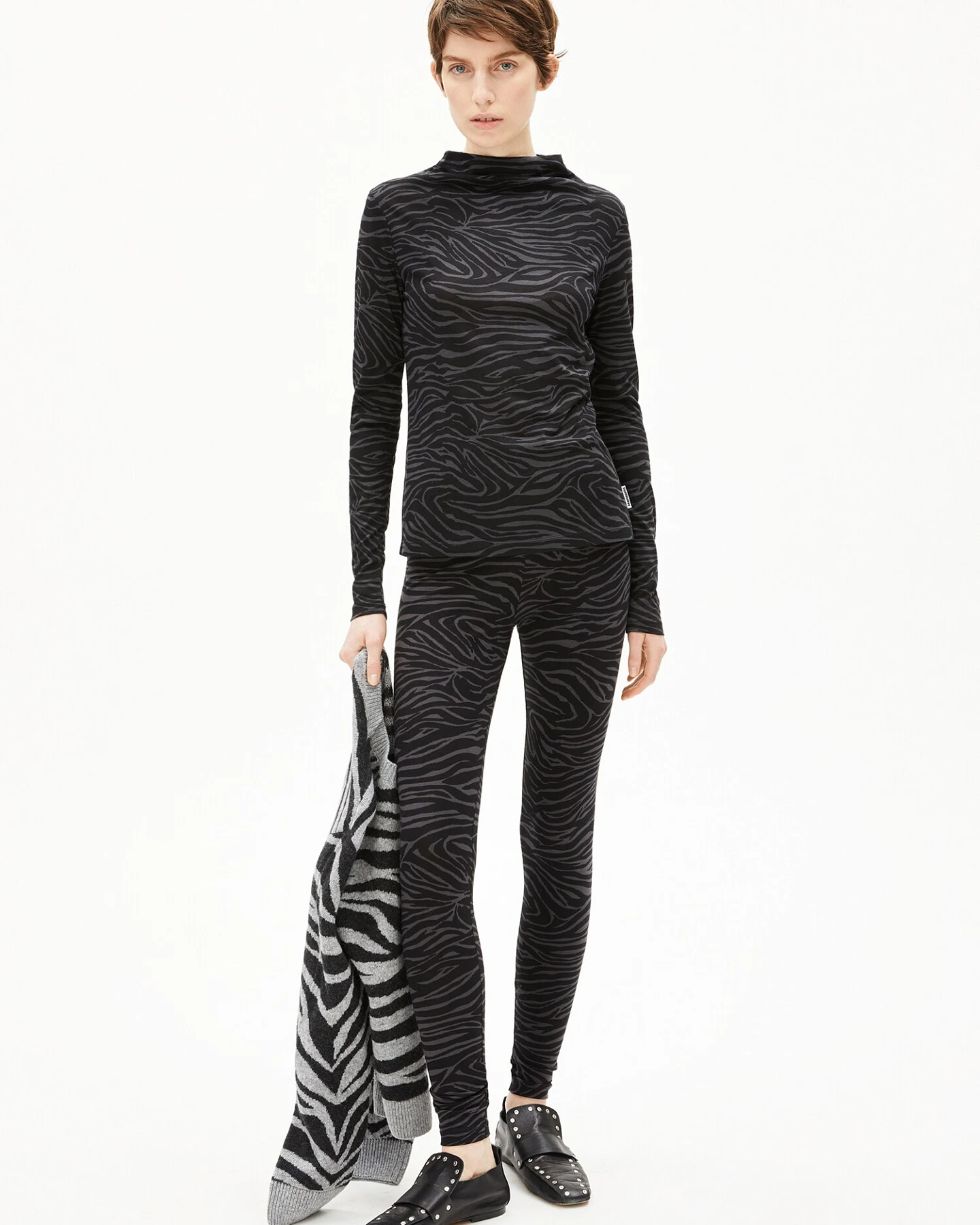 ARMEDANGELS Leggings FARIBAA ZEBRARAA – Ansicht 5