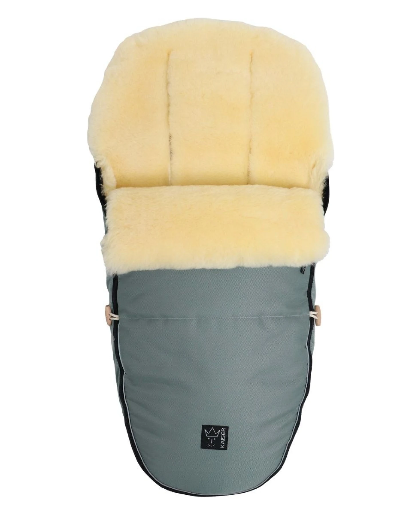 Kaiser Naturfellprodukte Fußsack Lammfell "Love the nature" slit green ca. 95 x 44 cm – Ansicht 2