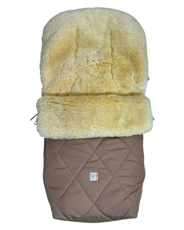 Kaiser Naturfellprodukte Fußsack Kinderwagen Lammfell "Coosy" sand ca. 85 x 45 cm