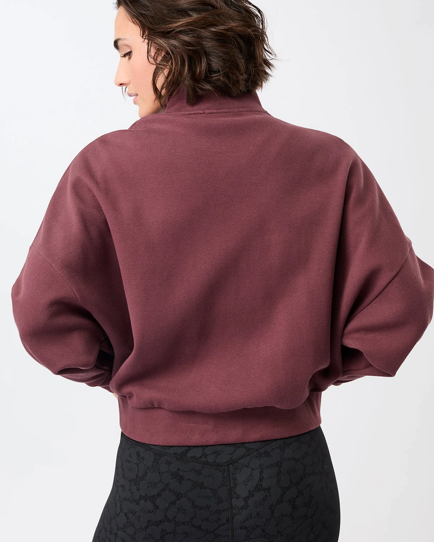 MANDALA Damen vegan Jacke Blouson Rosenholz – Ansicht 2