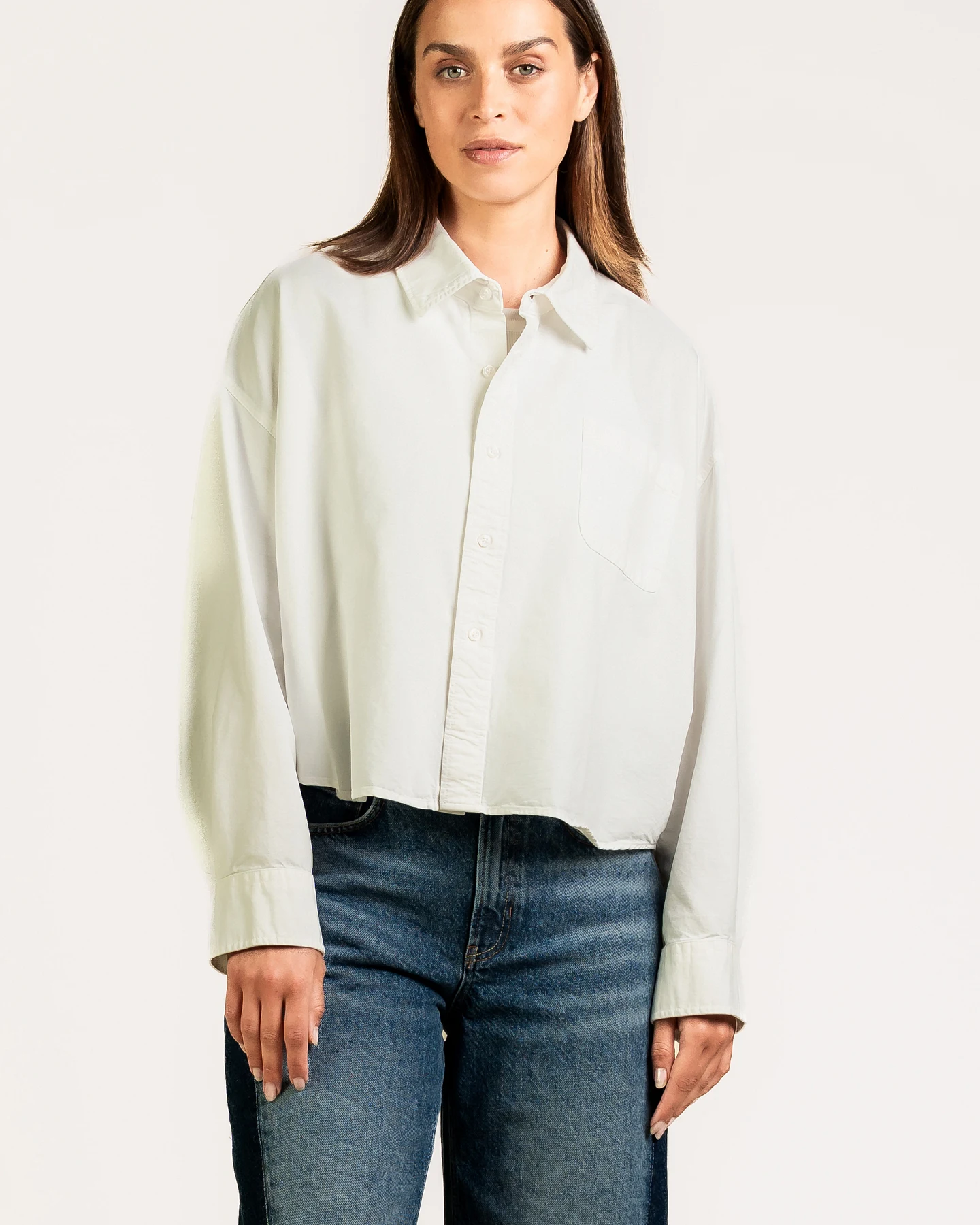 Kuyichi Damen vegan Bluse Bonnie Weiß – Ansicht 2