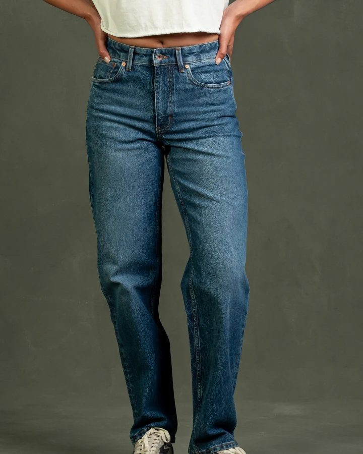 Kuyichi Damen vegan Jeans Lola Mom Vital Fade