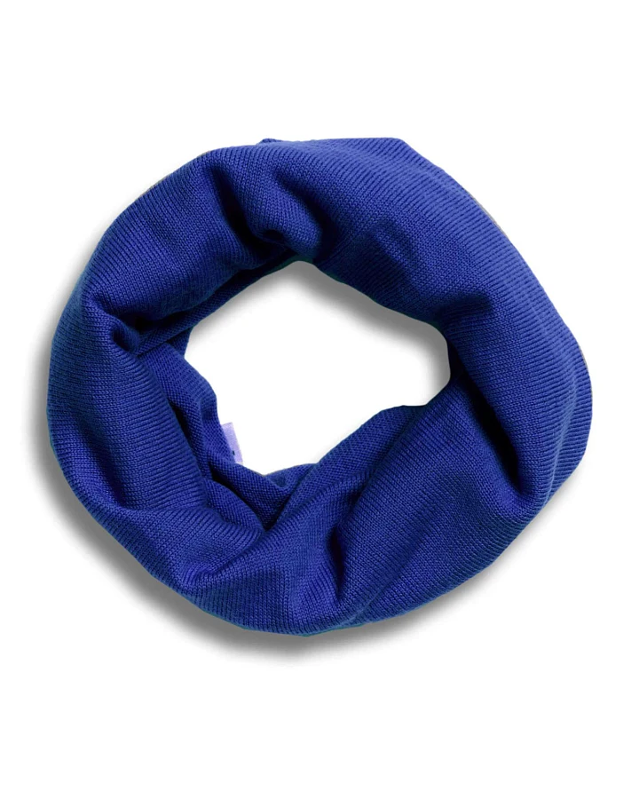 Halfen Strickerei - Strick-Loopschal Merinwolle royal blue