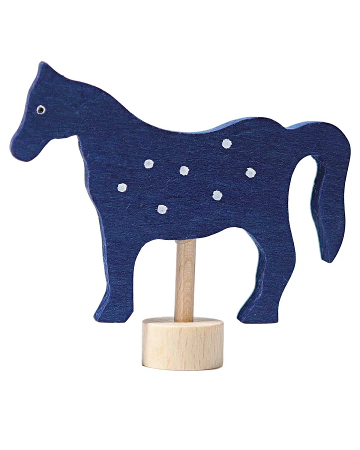 Grimms - Geburtstagsstecker Pferd Blau