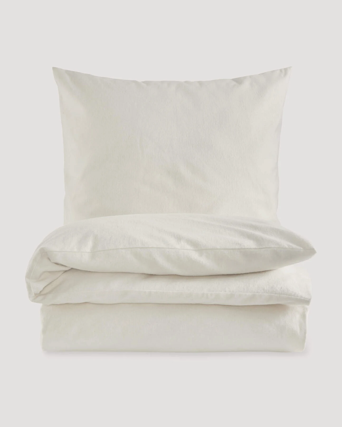hessnatur Biber Bettwäsche Set WARM & COZY aus Bio-Baumwolle - natur - Größe 135x200 / 40x80 cm – Ansicht 3