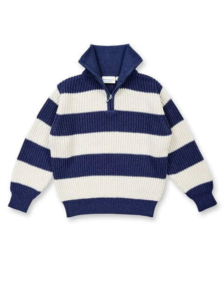 Sense Organics Kinder Strick Troyer Geringelt Bio-Baumwolle