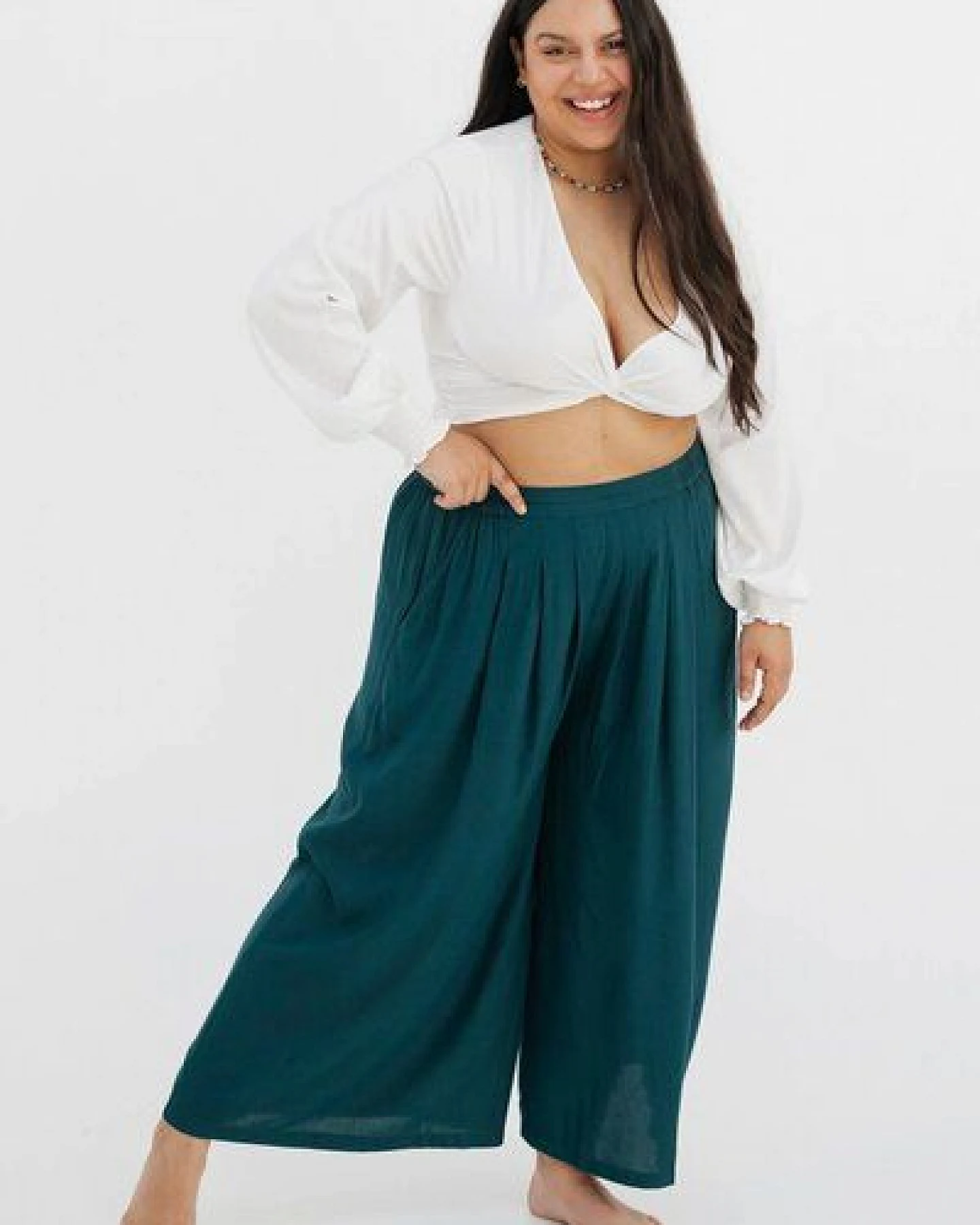 paigh Culotte Einfarbig Plus Size – Ansicht 2