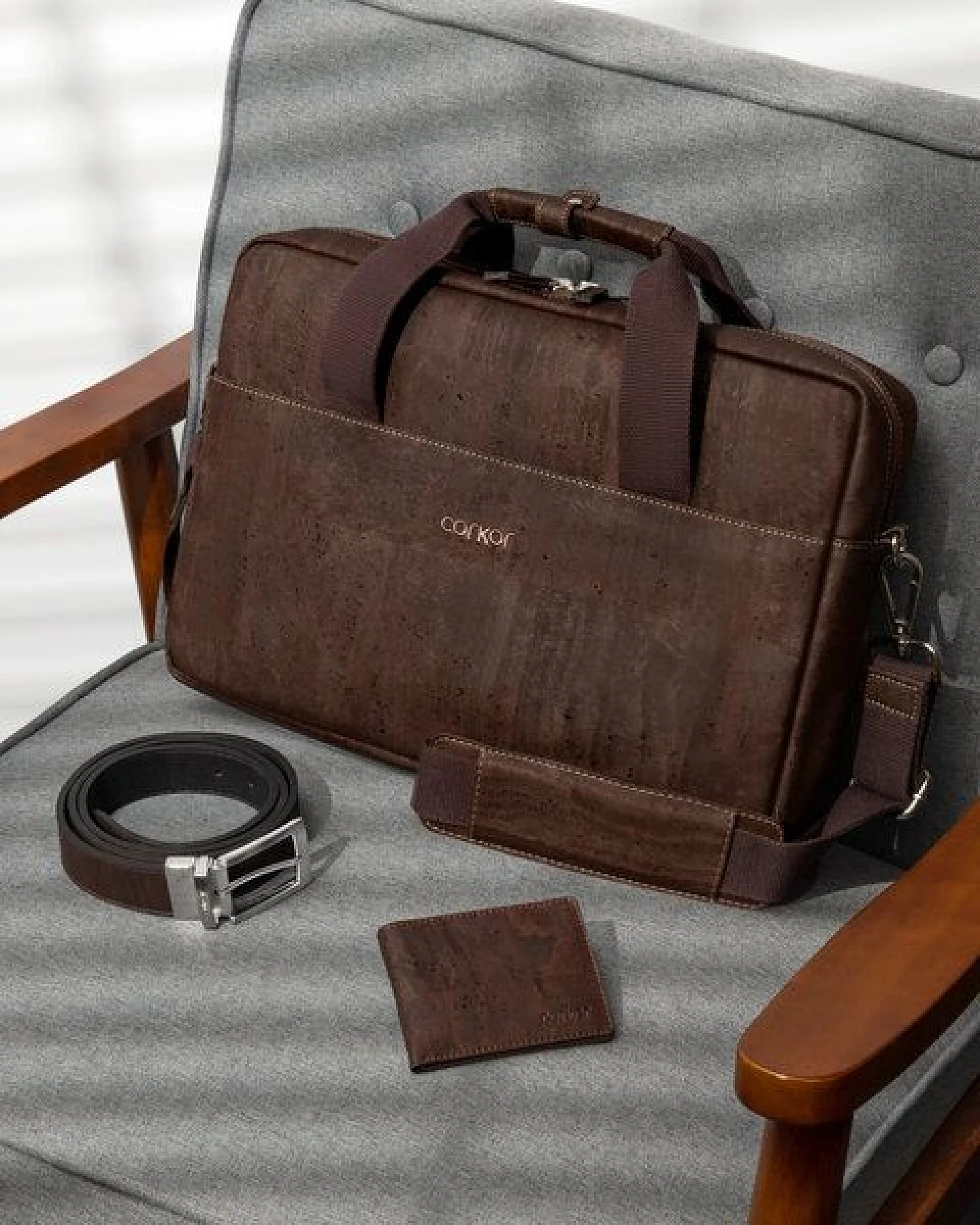 corkor Laptoptasche / Aktentasche aus Kork - CK146 – Ansicht 4