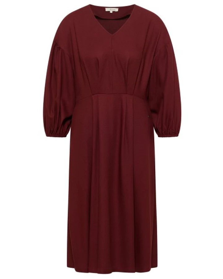 Tranquillo - Women's Tailliertes Kleid aus EcoVero Viskose - Kleid Gr 40 rot