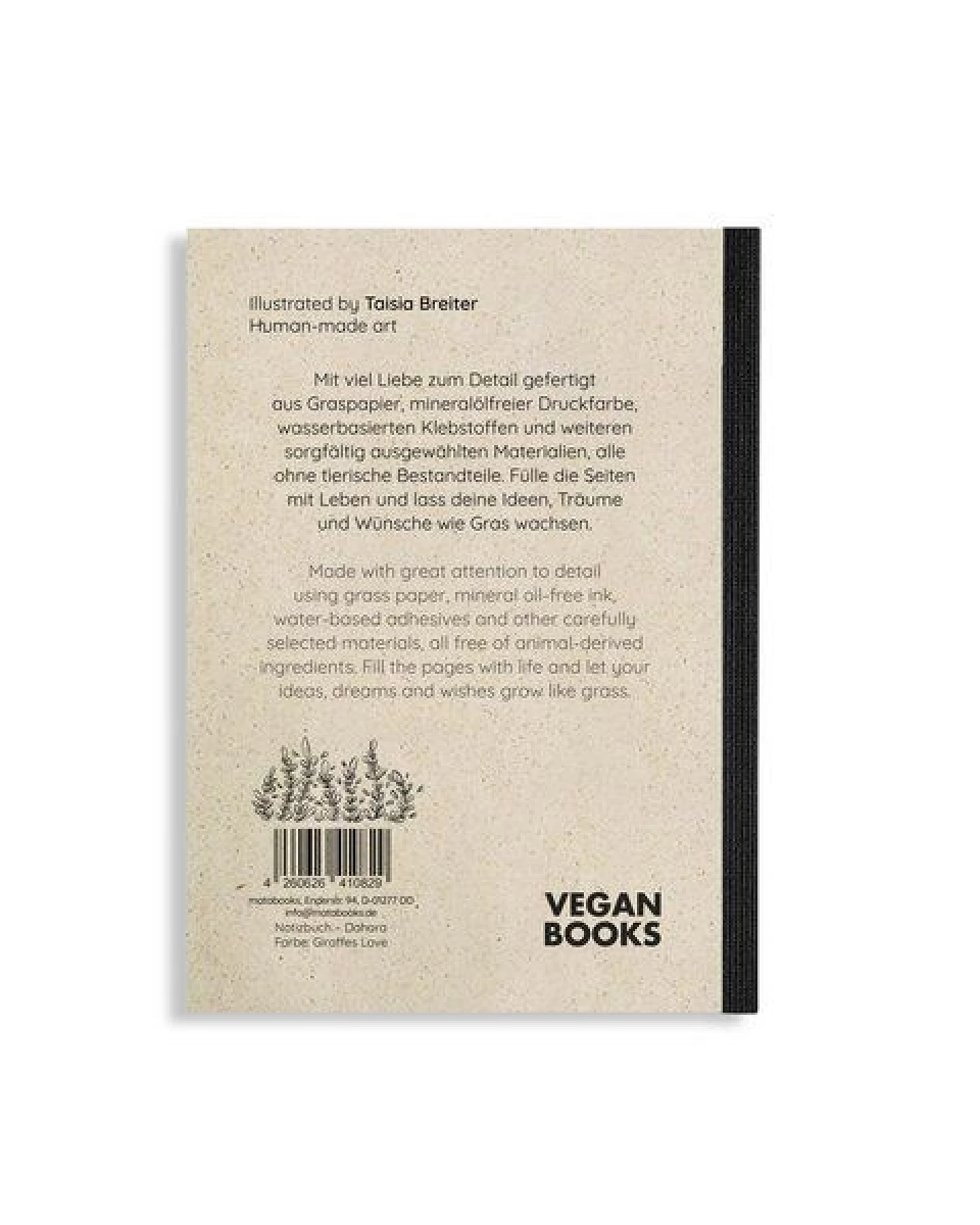 matabooks® Notizbuch A6 blanko aus Graspapier – Dahara – Ansicht 3