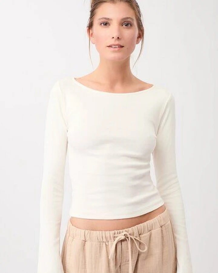 Mandala Ribbed Boat Neckline