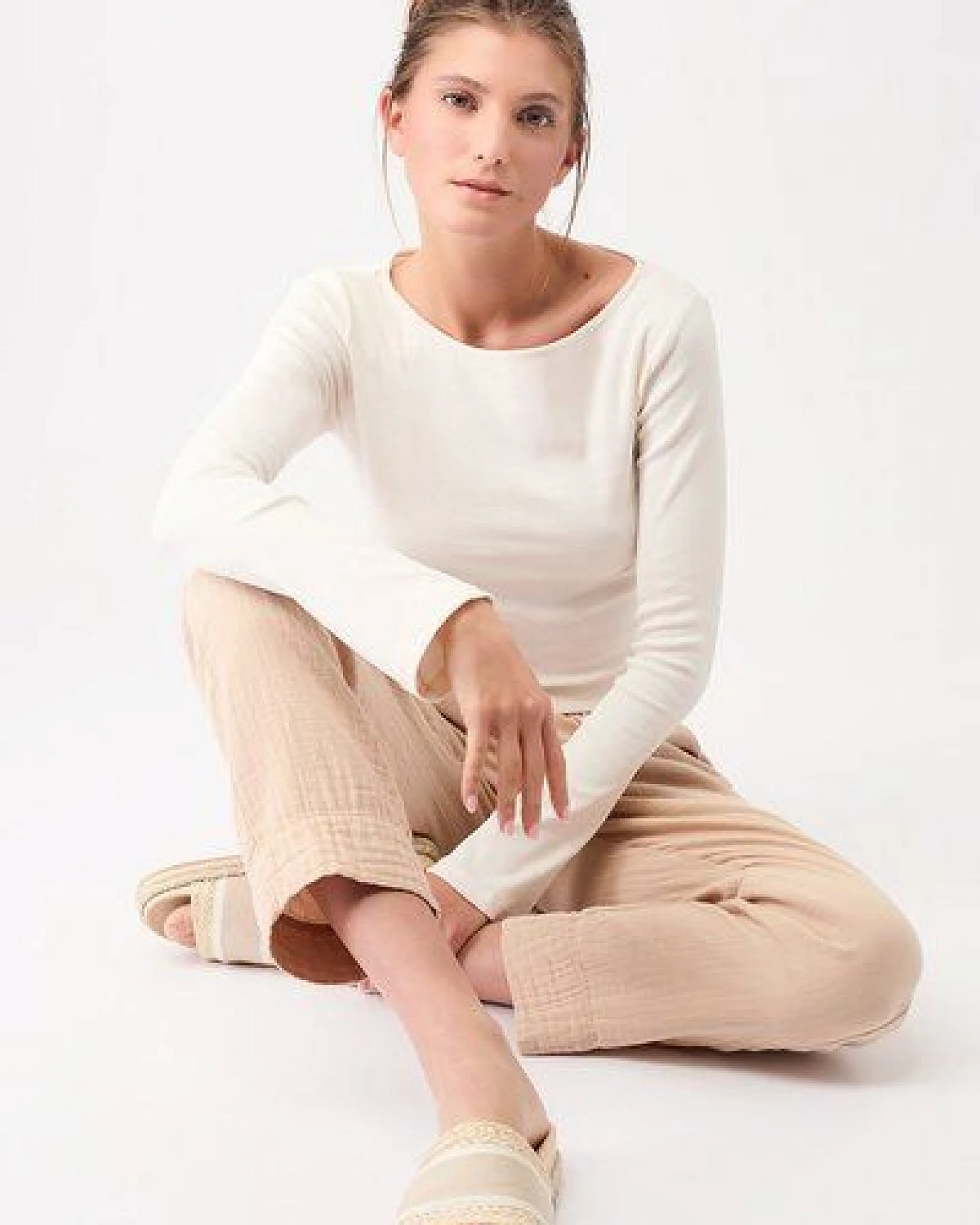 Mandala Ribbed Boat Neckline – Ansicht 4