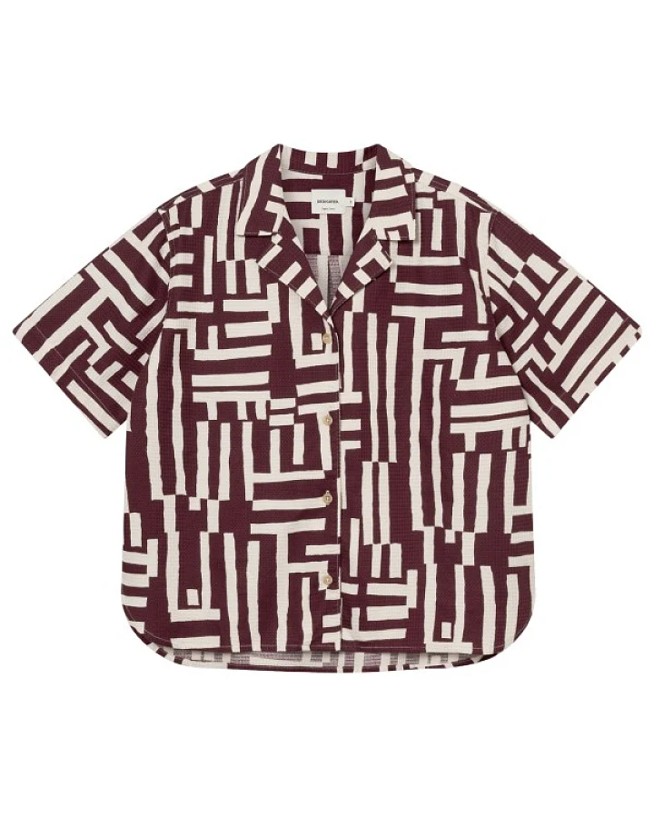 DEDICATED - Women's Shirt Torup - Bluse Gr L braun