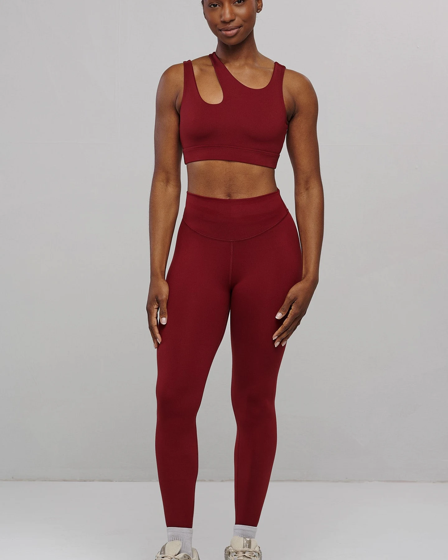 SEAAV Damen vegan Leggings Liftline Coast In Cranberry – Ansicht 2