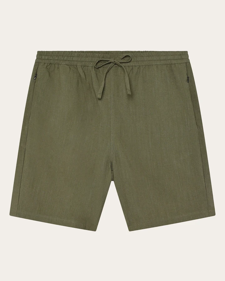 KnowledgeCotton Apparel Herren vegan Shorts Astral Comfort Blend In Der Farbe „burned Olive“