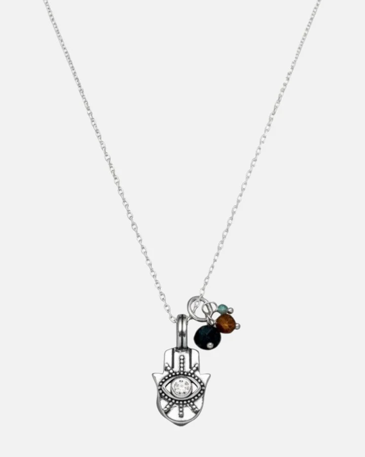 Hoffnungsträger Schutzkette Hamsa - Silber