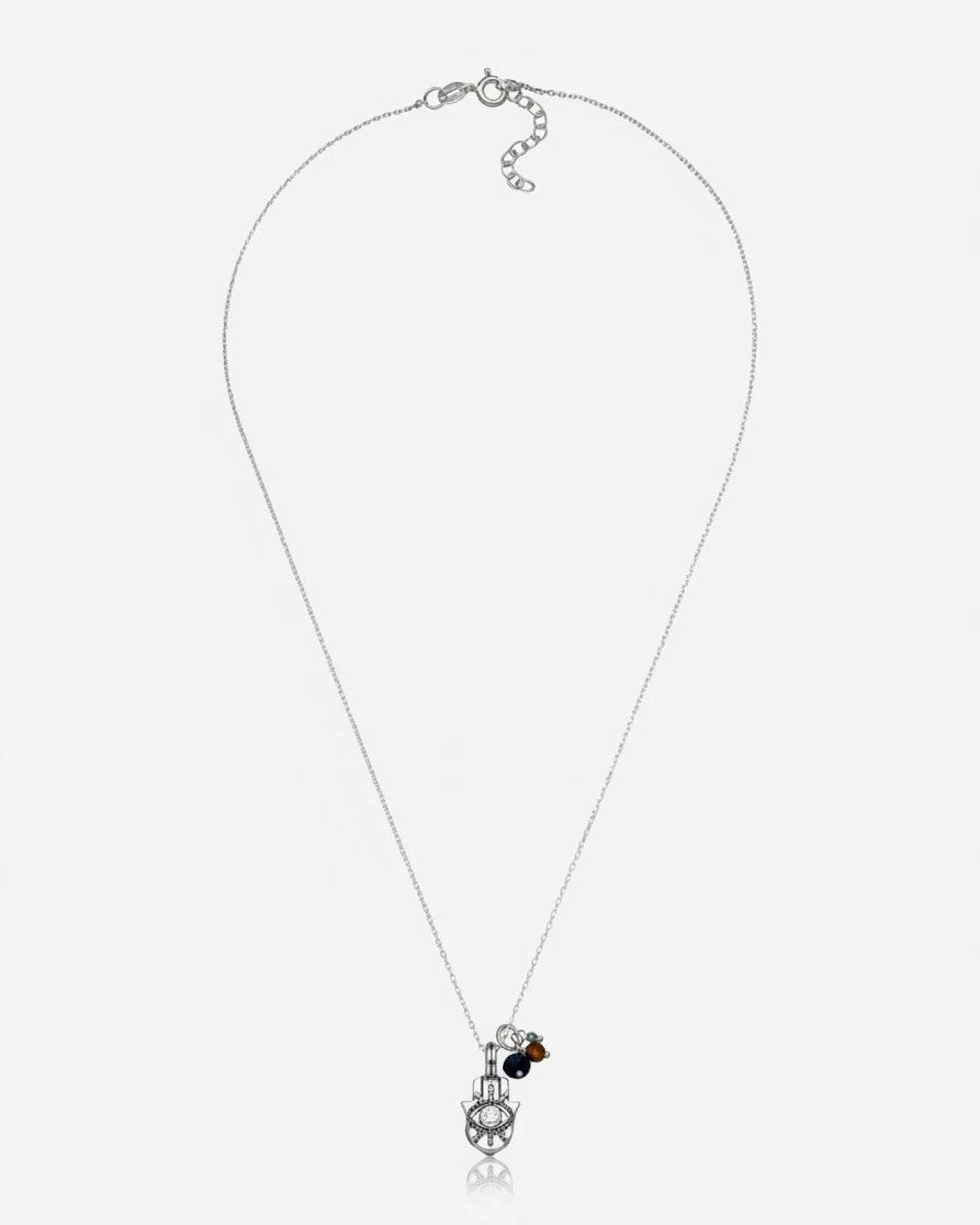 Hoffnungsträger Schutzkette Hamsa - Silber – Ansicht 3