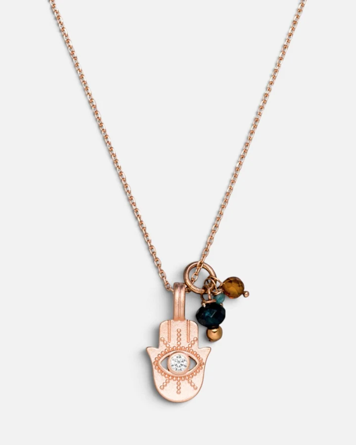 Hoffnungsträger Schutzkette Hamsa - Roségold