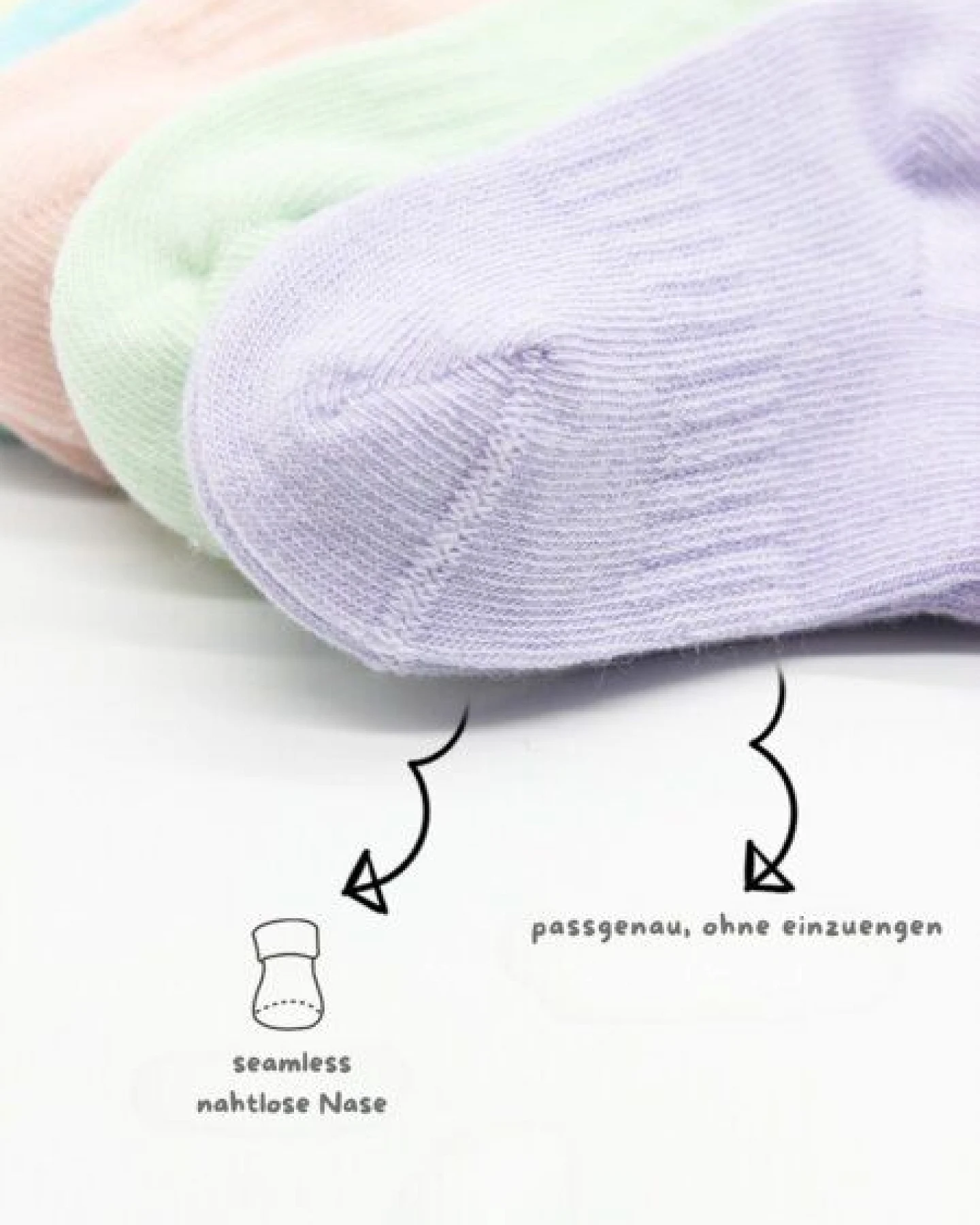 bistyle Baby-Sneaker Socken Basic 6er-Pack – zertifiziert, hoher Baumwollanteil – Ansicht 3