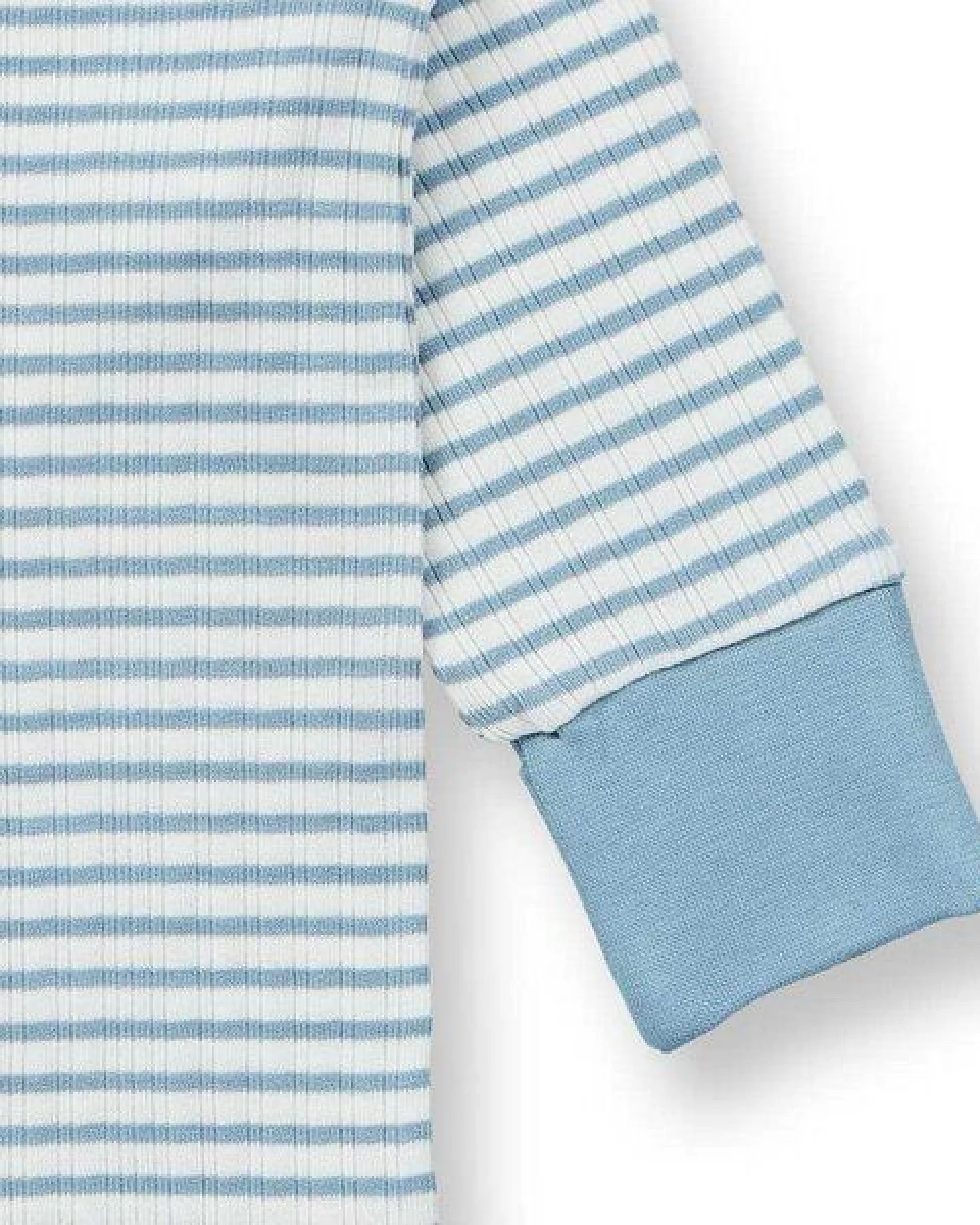 sense-organics Baby Strampler geringelt, Modell TONA – Ansicht 4