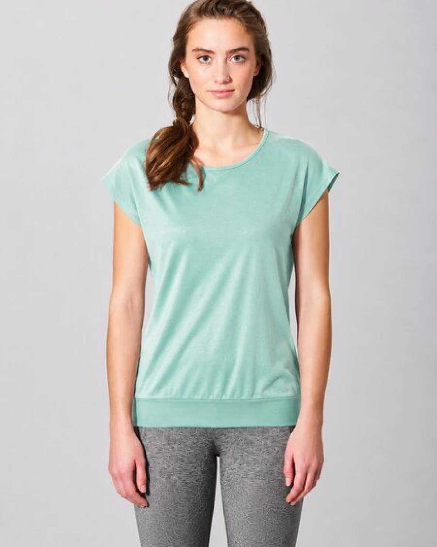 HempAge Damen Yoga T-Shirt Hanf/Bio-Baumwolle – Ansicht 2