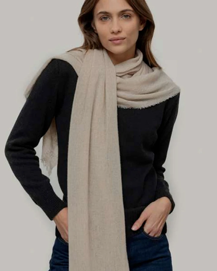 Wollschal Zefiro Beige