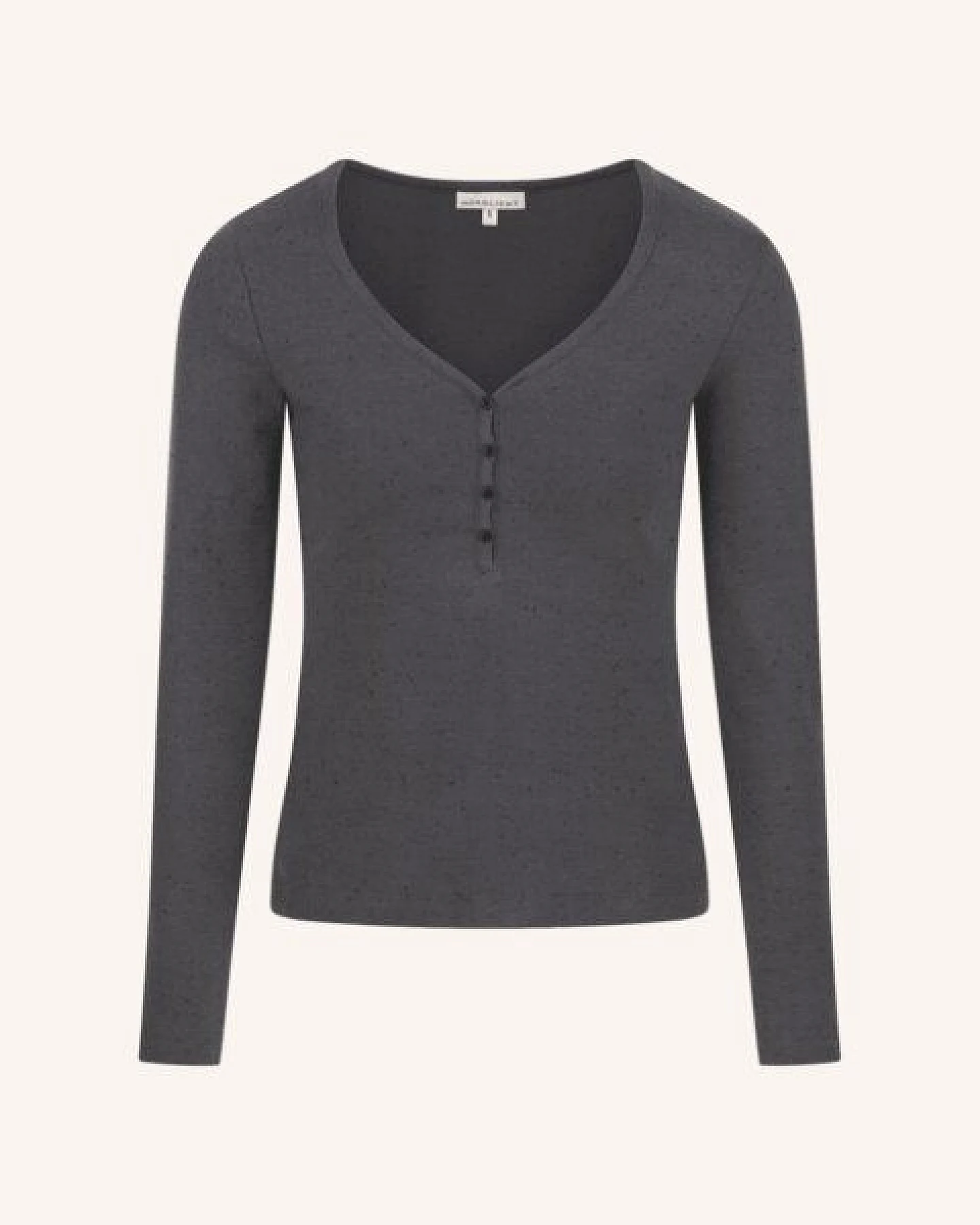 NORDLICHT Damen Henley Rippshirt Longsleeve aus Bio-Baumwolle HEDDA – Ansicht 2